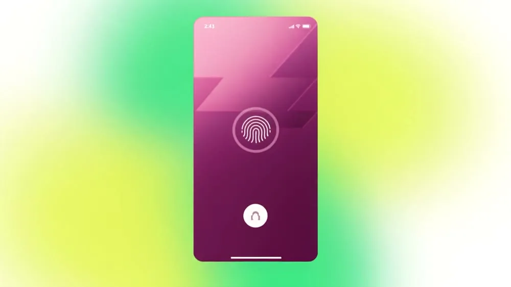 The Zing app login screen on a phone over a green and yellow gradient