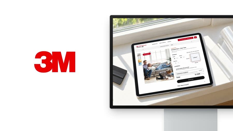 3M window film site on a tablet by a window